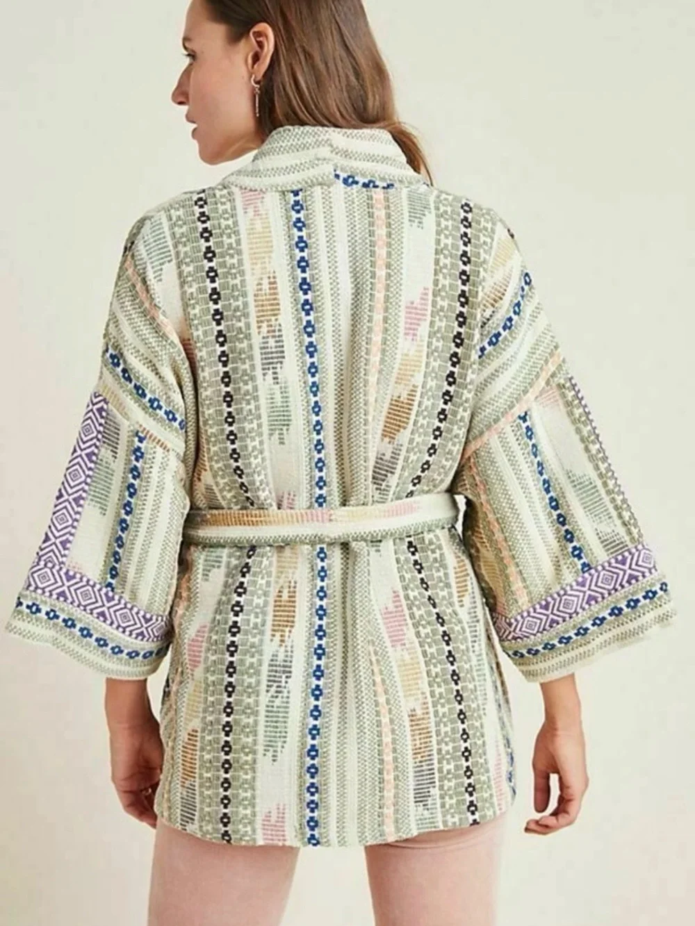 Andersen & Lauth Mattia Woven Belted Kimono. One size. EUC. - Picture 2 of 7